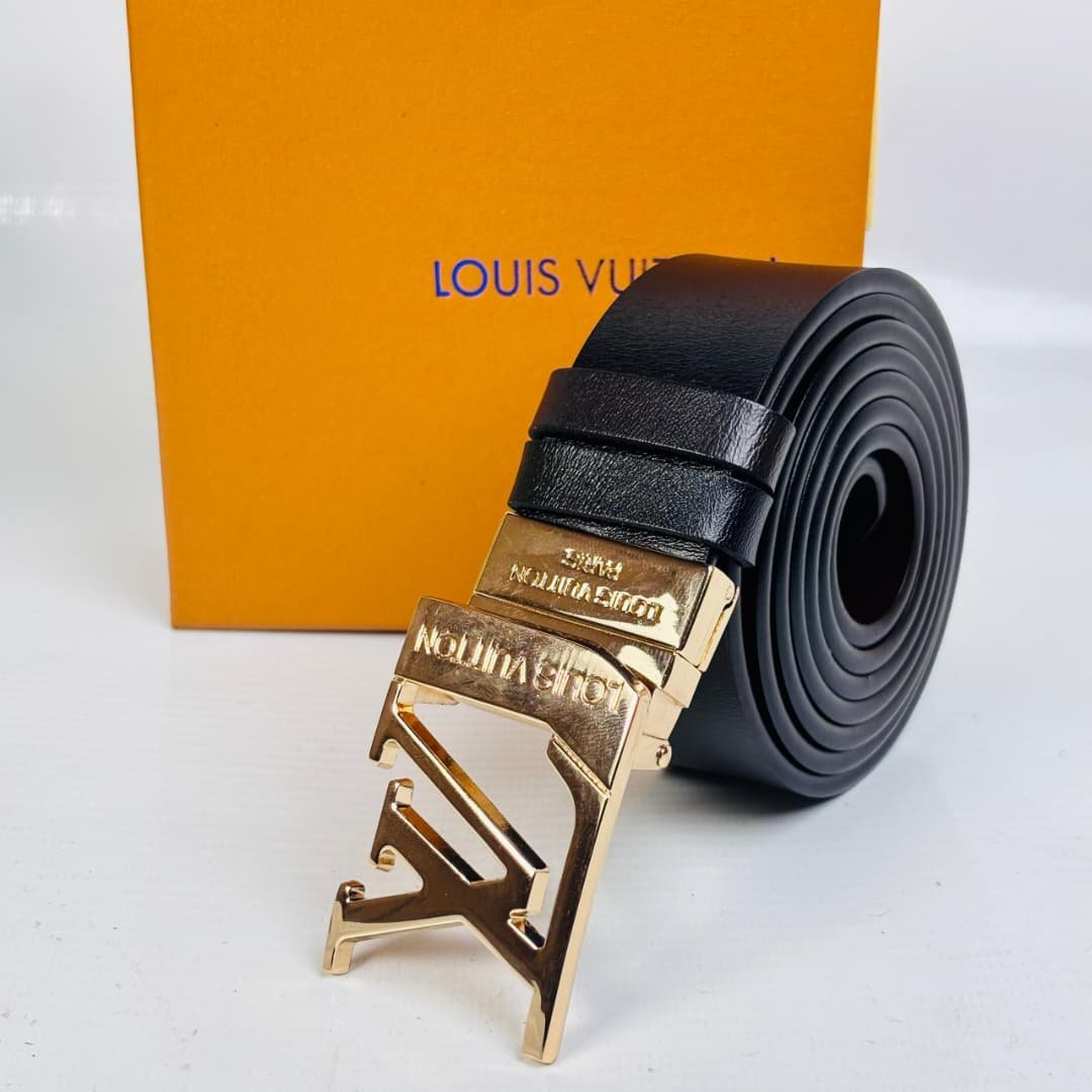 Gold LV Buckle Belt