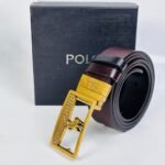 Polo Reversible Belt with Gold Buckle