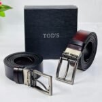 Tod's Reversible Leather Belt Set